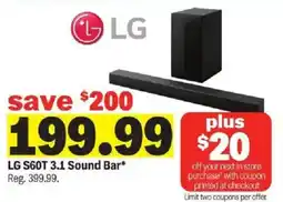 Meijer LG S60T 3.1 Sound Bar offer
