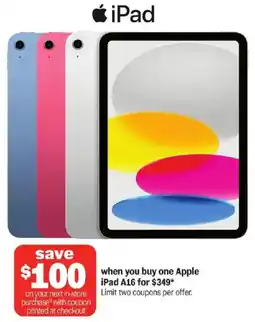 Meijer Apple iPad A16 offer