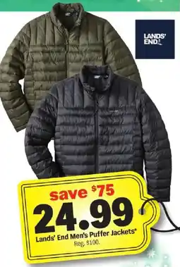 Meijer Lands' End Men's Puffer Jackets offer