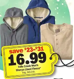 Meijer Falls Creek Men's Sherpa Lined Fleece offer