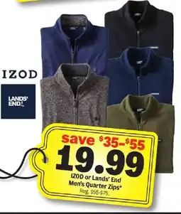 Meijer IZOD or Lands' End Men's Quarter Zips offer