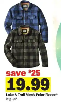 Meijer Lake & Trail Men's Polar Fleece offer