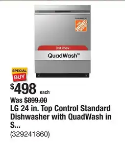 The Home Depot LG 24 in. Top Control Standard Dishwasher with QuadWash in Stainless Steel offer