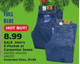 Runnings Men's 5-Pocket or Carpenter Jeans offer