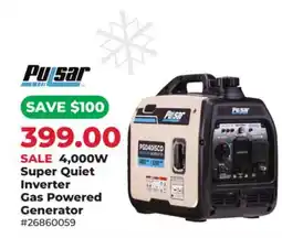 Runnings 4, 000W Super Quiet Inverter Gas Powered Generator offer