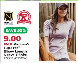 Runnings Women's Tug-Free Elbow Length Sleeve T-Shirt offer