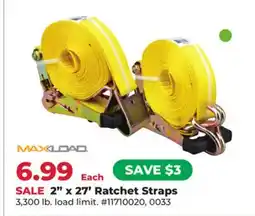 Runnings 2 x 27' Ratchet Straps offer