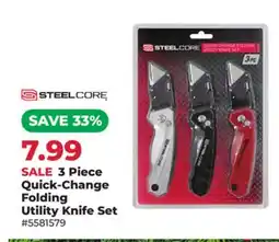 Runnings 3 Piece Quick-Change Folding Utility Knife Set offer