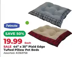 Runnings 44 x 35 Plaid Edge Tufted Pillow Pet Beds offer