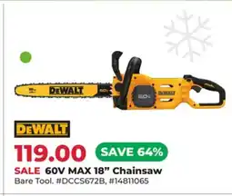 Runnings 60V MAX 18 Chainsaw offer