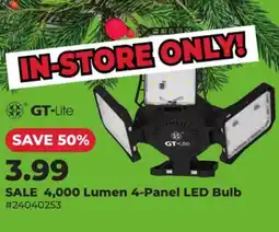 Runnings 4,000 Lumen 4-Panel LED Bulb offer