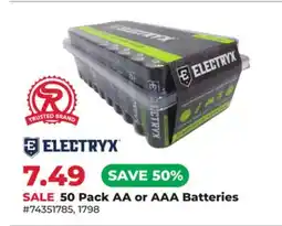 Runnings 50 Pack AA or AAA Batteries offer
