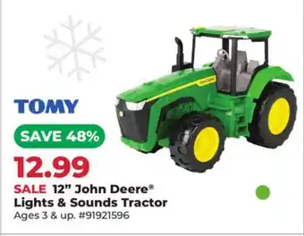 Runnings 12 John Deere Lights & Sounds Tractor offer