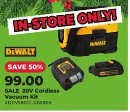 Runnings 20V Cordless Vacuum Kit offer