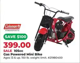 Runnings 105cc Gas Powered Mini Bike offer