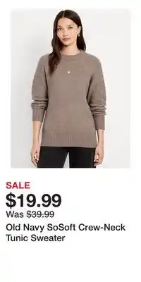 Old Navy Old Navy SoSoft Crew-Neck Tunic Sweater offer