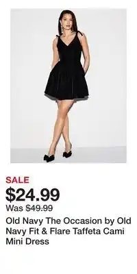 Old Navy Old Navy The Occasion by Old Navy Fit & Flare Taffeta Cami Mini Dress offer