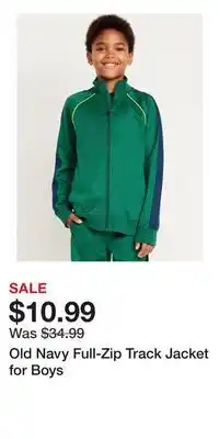 Old Navy Old Navy Full-Zip Track Jacket for Boys offer