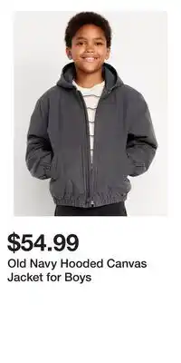 Old Navy Old Navy Hooded Canvas Jacket for Boys offer