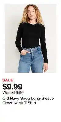 Old Navy Old Navy Snug Long-Sleeve Crew-Neck T-Shirt offer