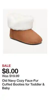 Old Navy Old Navy Cozy Faux-Fur Cuffed Booties for Toddler & Baby offer