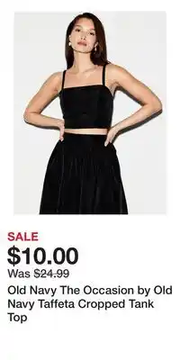 Old Navy Old Navy The Occasion by Old Navy Taffeta Cropped Tank Top offer