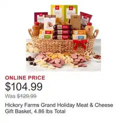 Costco Hickory Farms Grand Holiday Meat & Cheese Gift Basket, 4.86 lbs Total offer