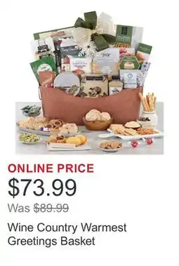 Costco Wine Country Warmest Greetings Basket offer