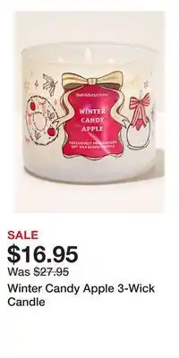 Bath & Body Works Winter Candy Apple 3-Wick Candle offer