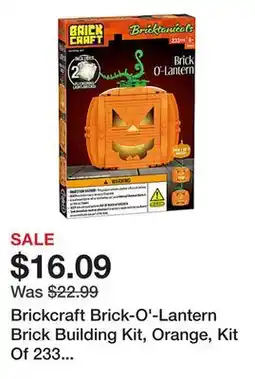 Office Depot Brickcraft Brick-O'-Lantern Brick Building Kit, Orange, Kit Of 233 Pieces offer