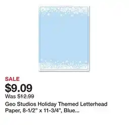 Office Depot Geo Studios Holiday Themed Letterhead Paper, 8-1/2 x 11-3/4, Blue Snowfall, Pack Of 70 Sheets offer