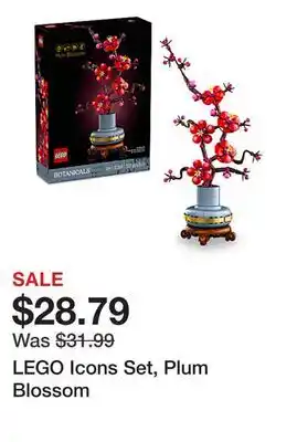 Office Depot LEGO Icons Set, Plum Blossom offer