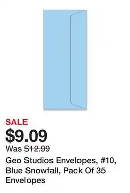 Office Depot Geo Studios Envelopes, #10, Blue Snowfall, Pack Of 35 Envelopes offer