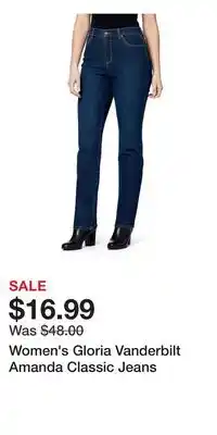 Kohl's Women's Gloria Vanderbilt Amanda Classic Jeans offer