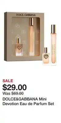 Kohl's DOLCE&GABBANA Mini Devotion Eau de Parfum Set offer