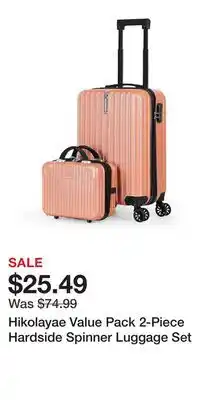 Kohl's Hikolayae Value Pack 2-Piece Hardside Spinner Luggage Set offer