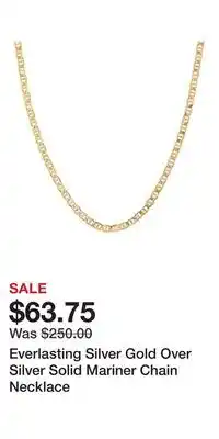 Kohl's Everlasting Silver Gold Over Silver Solid Mariner Chain Necklace offer