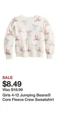 Kohl's Girls 4-12 Jumping Beans Core Fleece Crew Sweatshirt offer