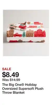 Kohl's The Big One Holiday Oversized Supersoft Plush Throw Blanket offer