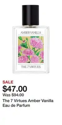Kohl's The 7 Virtues Amber Vanilla Eau de Parfum offer