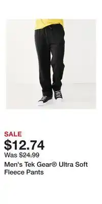 Kohl's Men's Tek Gear Ultra Soft Fleece Pants offer