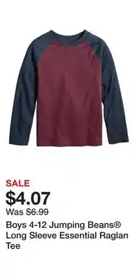 Kohl's Boys 4-12 Jumping Beans Long Sleeve Essential Raglan Tee offer