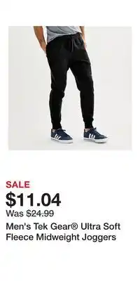 Kohl's Men's Tek Gear Ultra Soft Fleece Midweight Joggers offer
