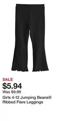 Kohl's Girls 4-12 Jumping Beans Ribbed Flare Leggings offer