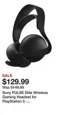 Game Stop Sony PULSE Elite Wireless Gaming Headset for PlayStation 5 - Midnight Black offer