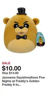 Game Stop Jazwares Squishmallows Five Nights at Freddy's Golden Freddy 8-In Little Plush offer