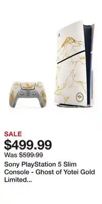 Game Stop Sony PlayStation 5 Slim Console - Ghost of Yotei Gold Limited Edition Bundle offer