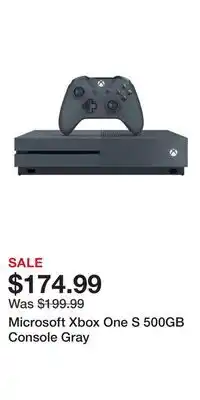Game Stop Microsoft Xbox One S 500GB Console Gray offer