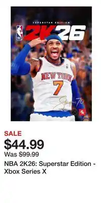 Game Stop NBA 2K26: Superstar Edition - Xbox Series X offer