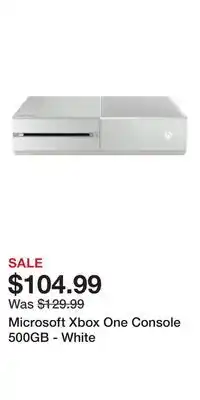 Game Stop Microsoft Xbox One Console 500GB - White offer